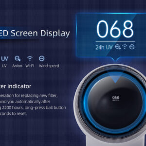 Hot Selling Extra Large Hepa Air Purifier with Private Label OLED Screen Display.