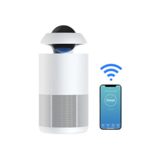 A Smart App-controlled Home Air Purifier with H13 HEPA & Carbon Filters effectively removes Pollen, Dust, Odours, and Smoke.