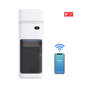 A Smart WiFi Humidifier & Air Purifier with H13 HEPA & Carbon Filters that removes pollutants and eliminates odours.