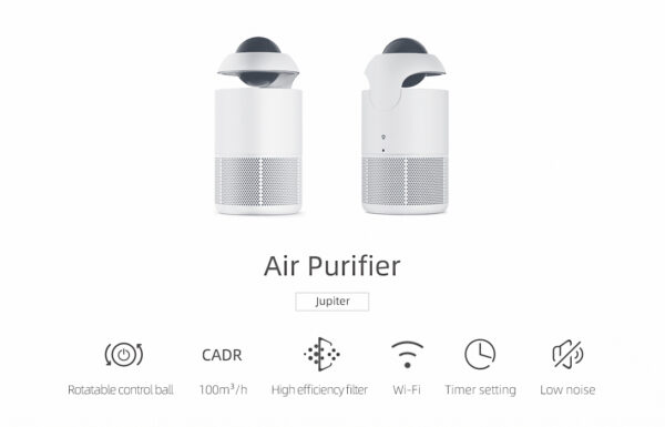 Home Air Purifier with Smart App Controls, efficiently removes Pollen and Odours using H13 HEPA & Carbon Filters.