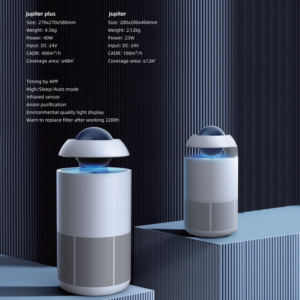 Home Air Purifier with H13 HEPA & Carbon Filters, Removes Pollen Dust Odours Smoke, Smart App Controls.