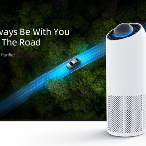 A Mini Car Air Purifier True HEPA Filter Cleans Air, always be with you on the road.