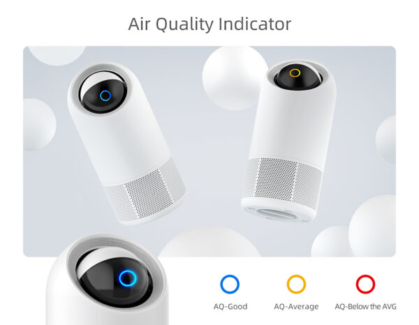 The Smart WiFi Home Air Purifier effectively removes pollen, dust, odours, and smoke with its advanced H13 HEPA & Carbon filters.