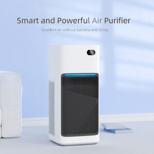 Smart WiFi Home UV Air Purifier with H13 HEPA & Carbon Filters effectively removes pollen, dust, odours, and smoke while operating at low noise levels.