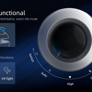 An image of a Home Air Purifier with H13 HEPA & Carbon Filters, Smart App Controls that removes Pollen Dust Odours Smoke.