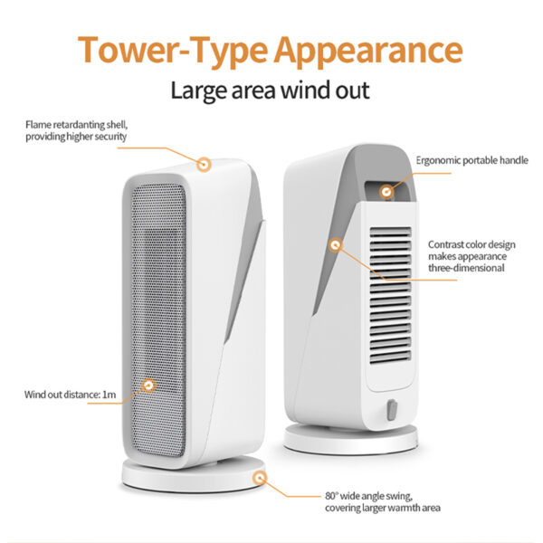 Tower Type Ptc Heaters Bladeless Portable Heater